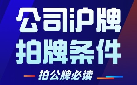 上海公司拍牌照条件是什么