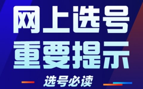 沪牌选号网上操作重要规则提示