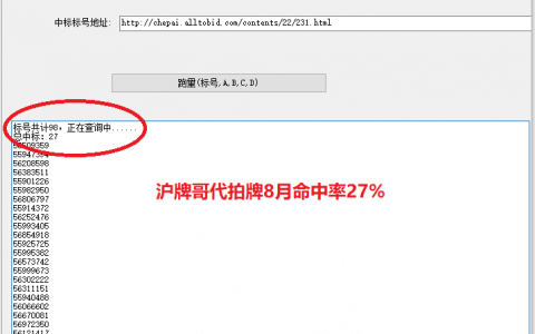 8月份沪牌哥代拍牌战绩27%，9月代拍沪牌预约中