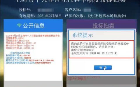 本月沪牌拍卖案例分析，看看他为什么没有拍中