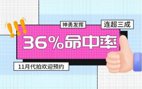 10月沪牌哥代拍牌命中率36%，欢迎预约下月代拍