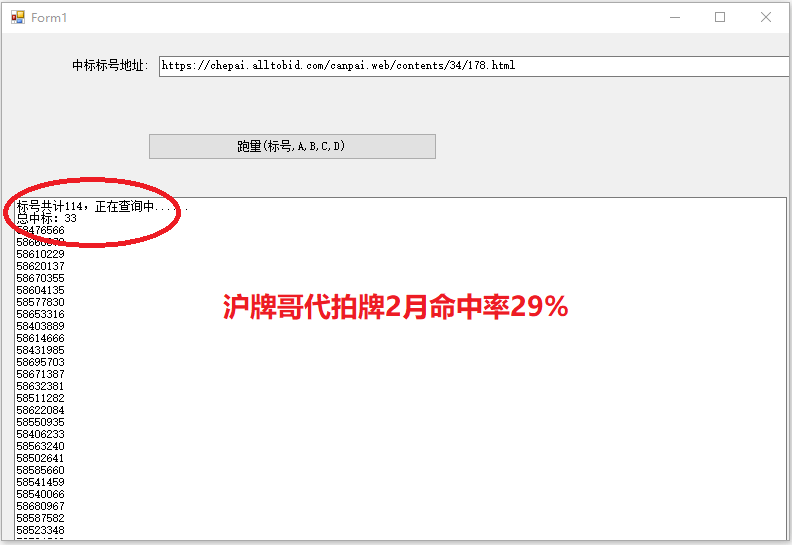 月上海车牌拍卖总结，沪牌哥代拍沪牌命中29%"